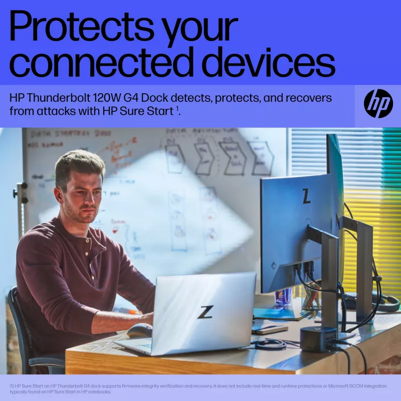 HP Thunderbolt Dock 120W G4, Kensington, China, Thailand, Taiwan, zakelijk, Windows 10, Windows 11, MacOS, 98 mm