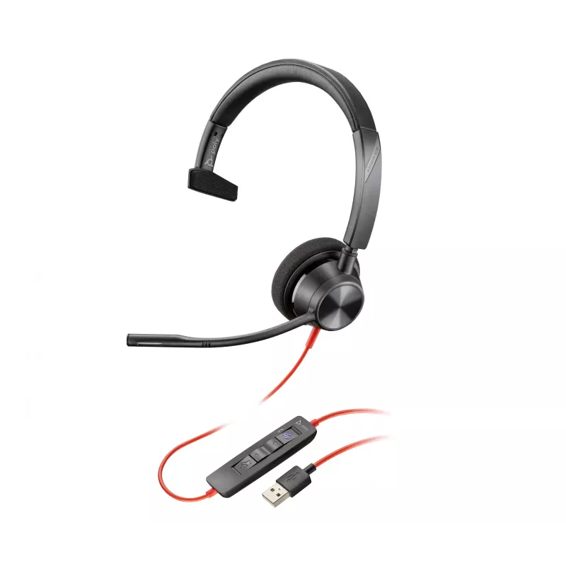 HP Poly Blackwire 3310 Microsoft Teams gecertificeerde headset +USB-C/A-adapter TAA