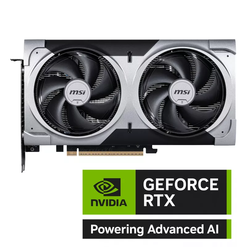 Grafische kaart MSI GeForce RTX 5060 Ti 16 GB GDDR7, PCIe 5.0, 128-bit, 2602 MHz boost, 180 W, 2x ventilator