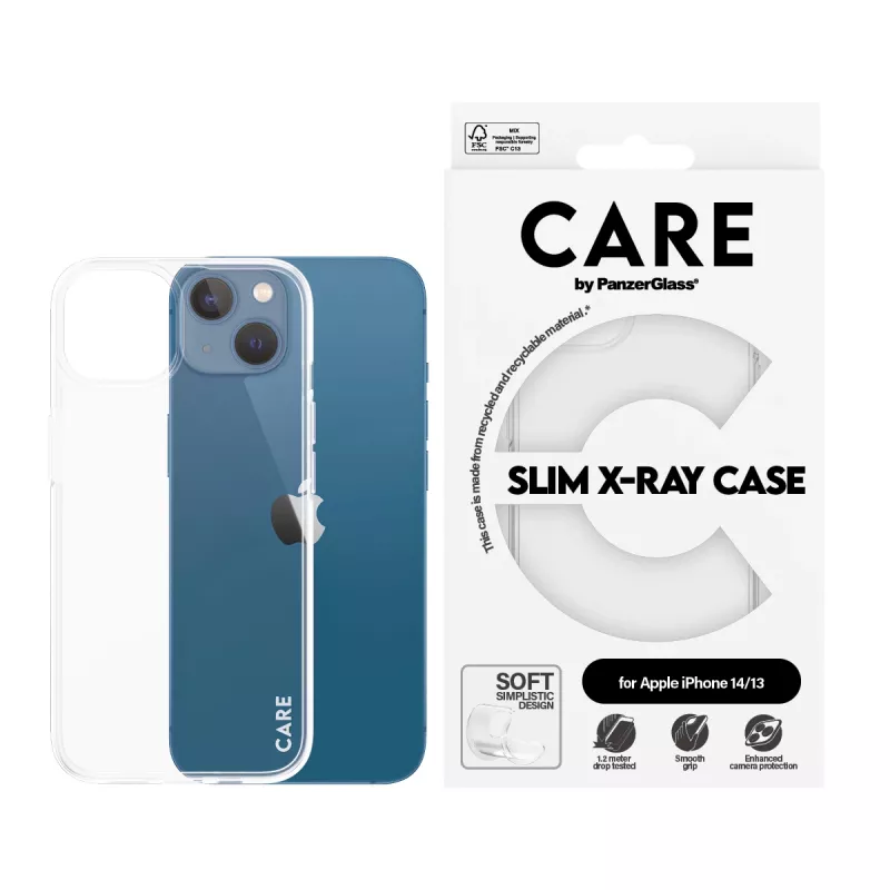 PanzerGlass CARE™ by PanzerGlass X-Ray hoes voor iPhone 14 / 13 — transparante hoes