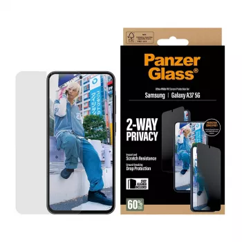 Beeldschermbescherming PanzerGlass Privacy voor Samsung Galaxy A37 Ultra-WideFit PG90806, kijkhoekfilter