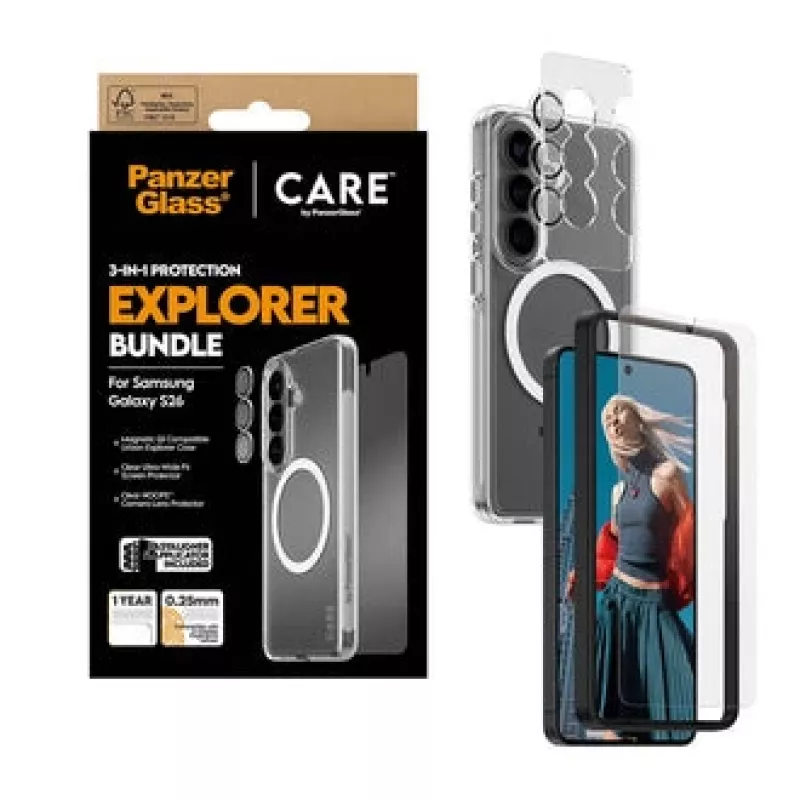 PanzerGlass CARE 3-in-1 displayscherm voor Samsung Galaxy S (2026) – PanzerGlass