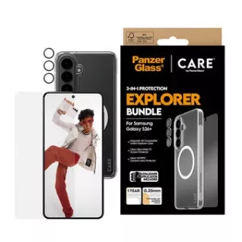 Displayscherm PanzerGlass CARE 3-in-1 voor Samsung Galaxy S Plus 2026 — PanzerGlass CARE set