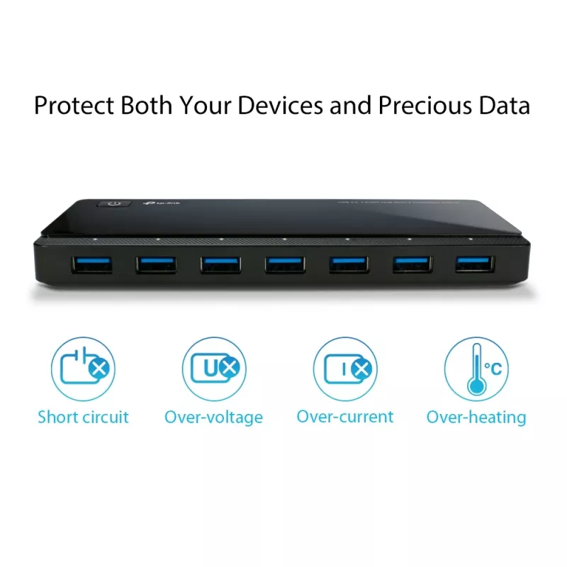 TP-Link UH720 USB 3.2 Gen 1 (3.1 Gen 1) Micro-B 5000 Mbit/s zwart
