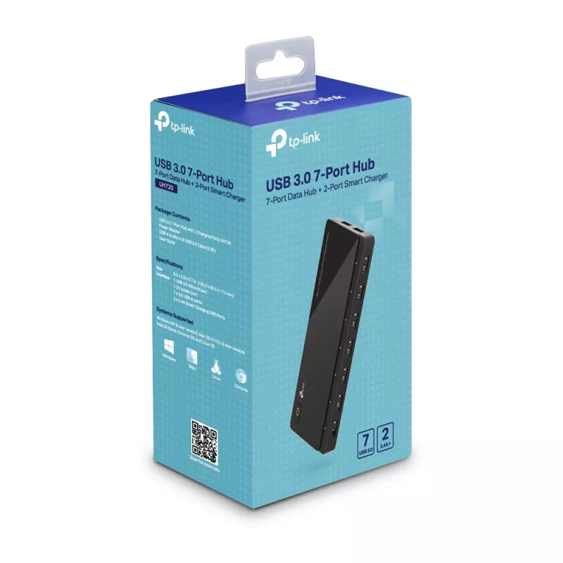 TP-Link UH720 USB 3.2 Gen 1 (3.1 Gen 1) Micro-B 5000 Mbit/s zwart