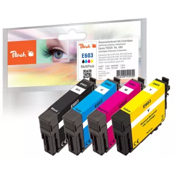 Peach PI200-868 inktpatroon 4 stuks compatibel standaardopbrengst zwart, cyaan, magenta, geel