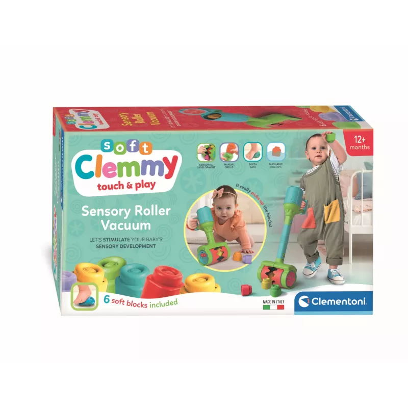 Clementoni Clemmy zachte stofzuiger, bouwset, 1 jaar, 6 stuks, 110 g