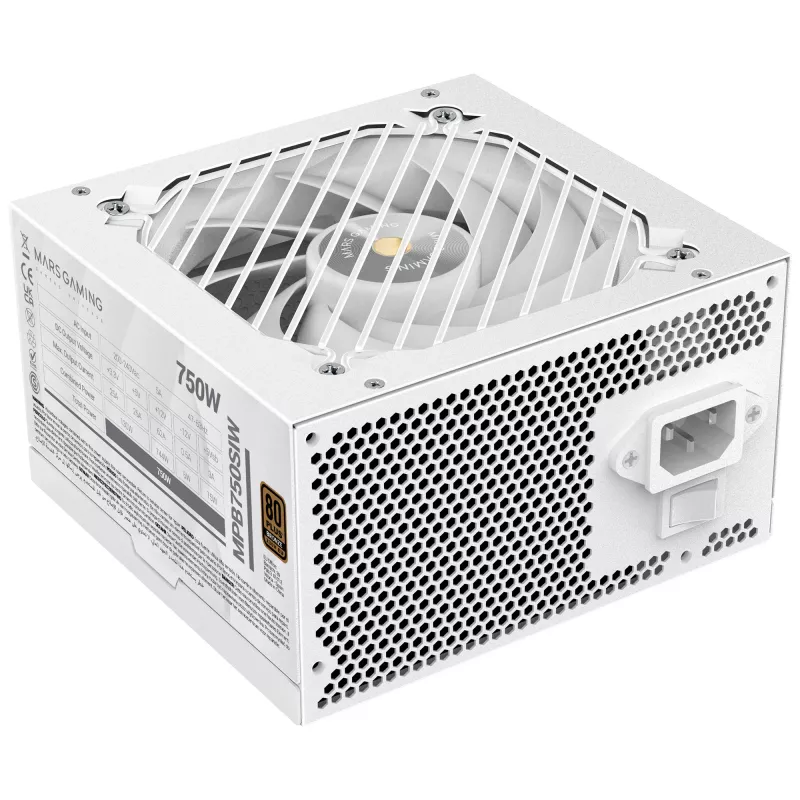 Mars Gaming MPB750SIW-voeding 750 W 24-pins-ATX ATX wit