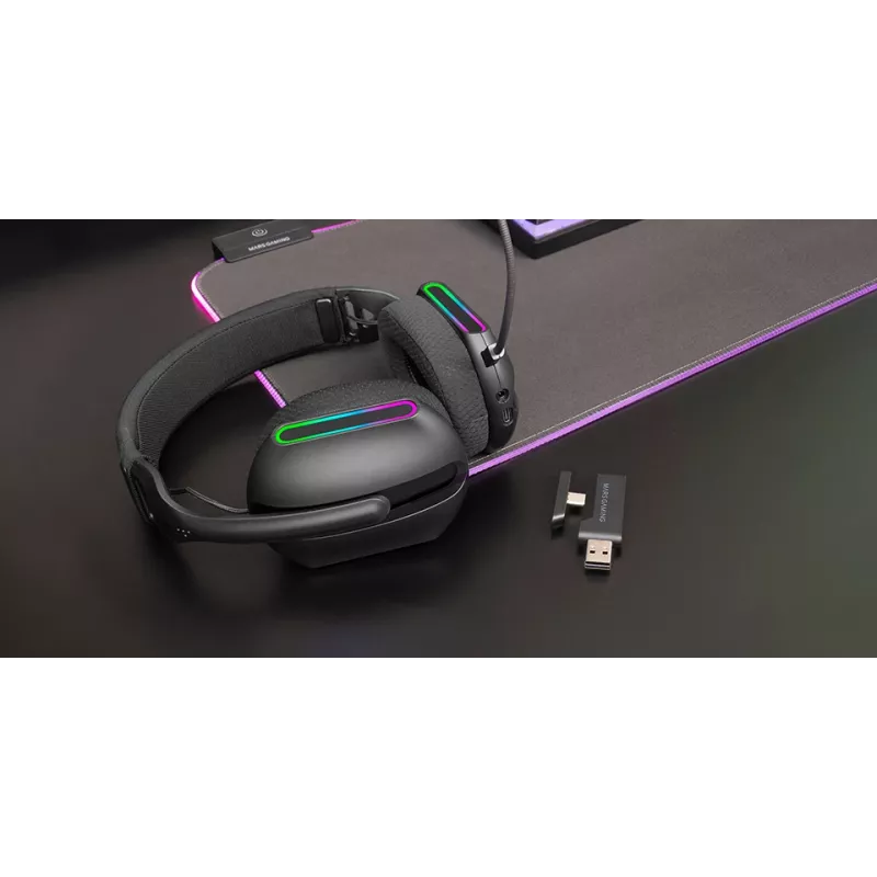 Mars Gaming MHW-PRO headset bedraad & draadloos hoofdband USB Type-C Bluetooth zwart