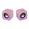 Mars Gaming MSCUBEP roze compacte RGB-gaming-luidsprekers 8W DSP-geluidsprocessor