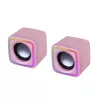Mars Gaming MSCUBEP roze compacte RGB-gaming-luidsprekers 8W DSP-geluidsprocessor