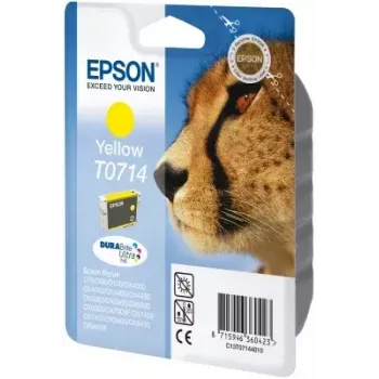 Epson Cheetah singlepack geel T0714 DURABrite Ultra inkt