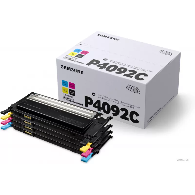 Samsung CLT-P4092C 4-pack tonercartridges zwart/cyaan/magenta/geel