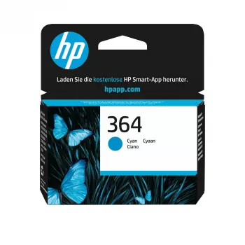 HP 364 cyaan originele inktcartridge, cyaan, 1 stk., 300 pagina's