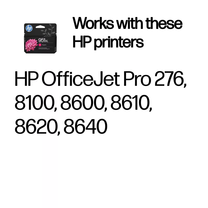 HP 951XL originele inktcartridge met hoge capaciteit, magenta, 1 st., 1500 pagina's