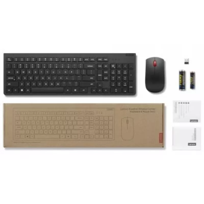 Draadloos toetsenbord en muis Lenovo 4X31N50746 QWERTY US-Engels zwart