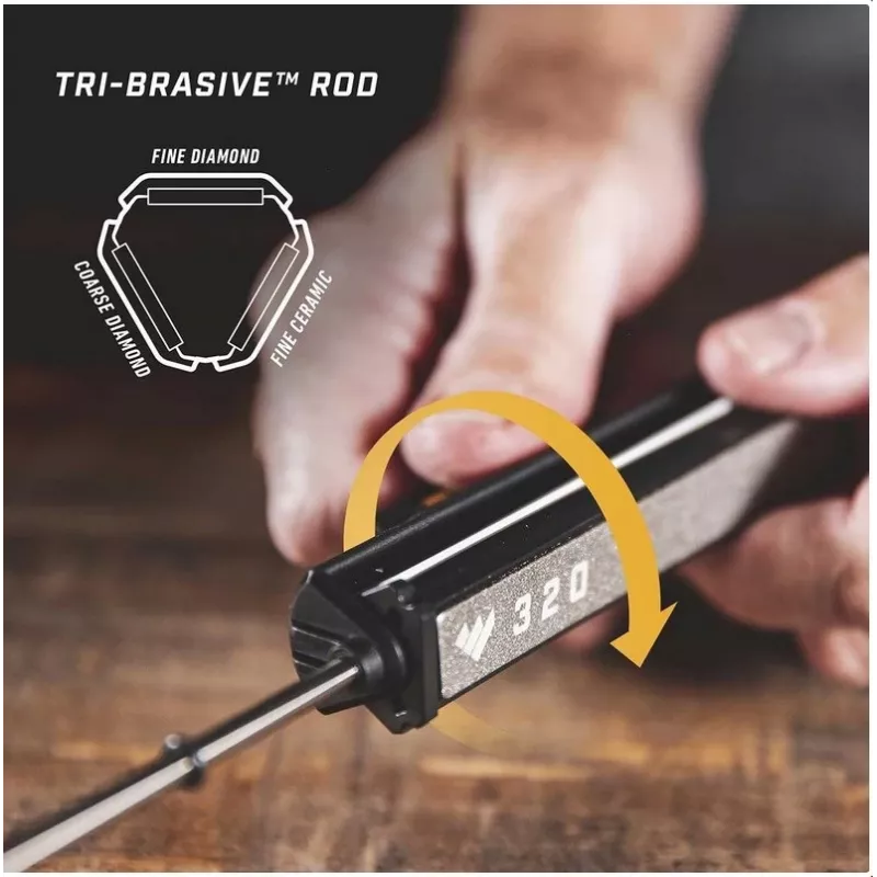 Messenslijper Work Sharp Professional Precision Adjust 09DX068 — trekslijper, verstelbare hoek, zwart, nylon behuizing