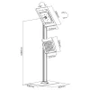 Tablet-vloerstandaard MACLEAN MC-867B diefstalbeveiliging voor iPad Pro 12.9 Gen 3