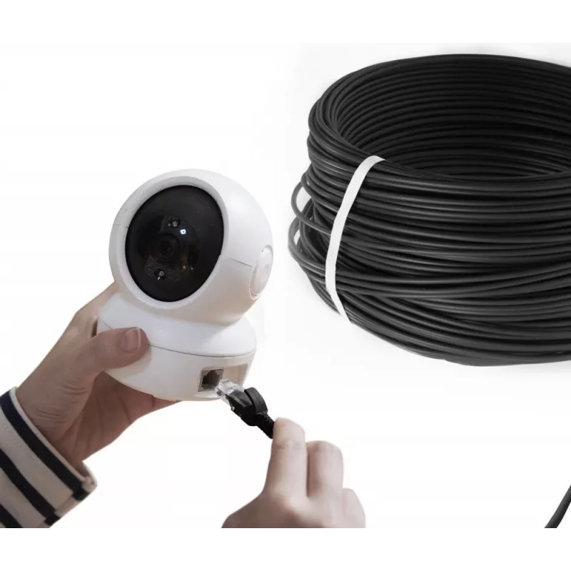Netwerkkabel Extralink Twisted pair CAT6 FTP Outdoor 305m zwart