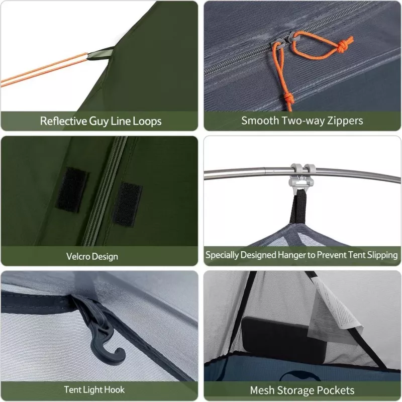 Fietsen ultralichte tent 1 nh18a095-d-forest groen NATUREHIKE