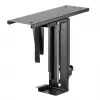 Onderdesk computerhouder MACLEAN MC-885, verstelbaar, handmatige hoogteverstelling, voor maximaal 10 kg, zwart