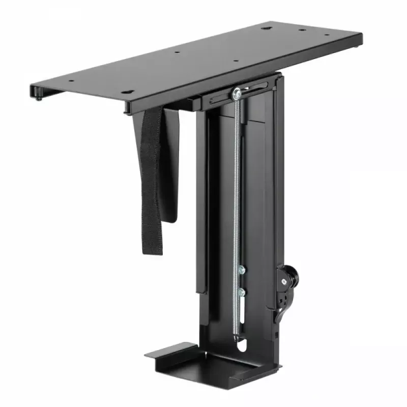 Onderdesk computerhouder MACLEAN MC-885, verstelbaar, handmatige hoogteverstelling, voor maximaal 10 kg, zwart