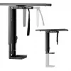 Onderdesk computerhouder MACLEAN MC-885, verstelbaar, handmatige hoogteverstelling, voor maximaal 10 kg, zwart