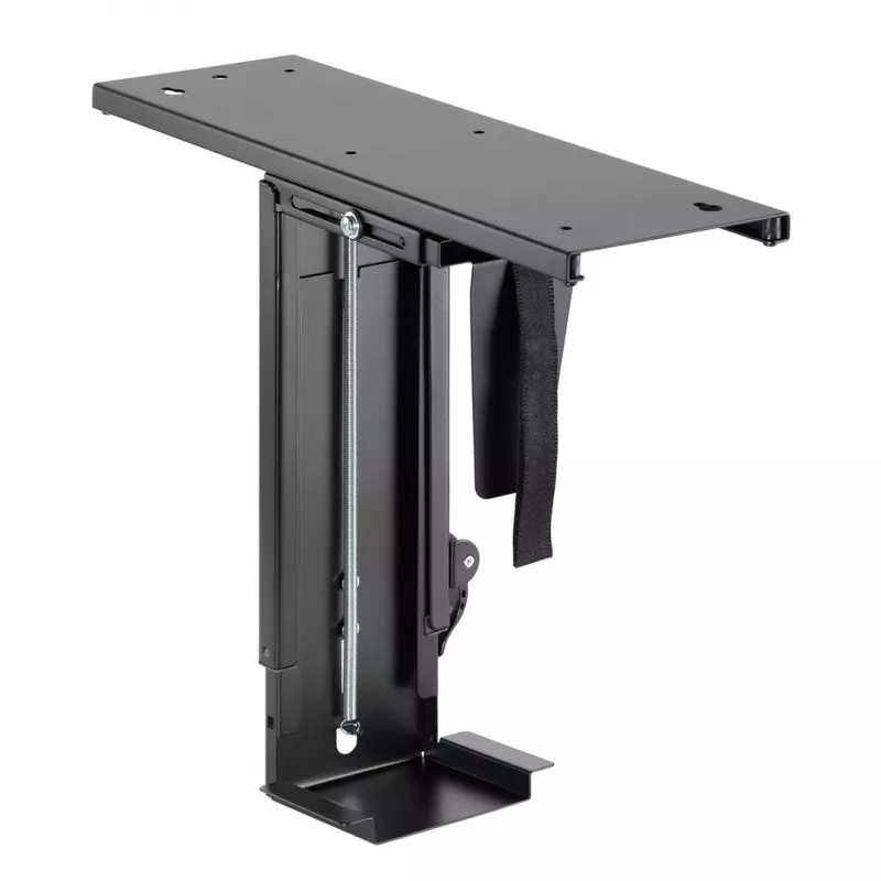 Onderdesk computerhouder MACLEAN MC-885, verstelbaar, handmatige hoogteverstelling, voor maximaal 10 kg, zwart