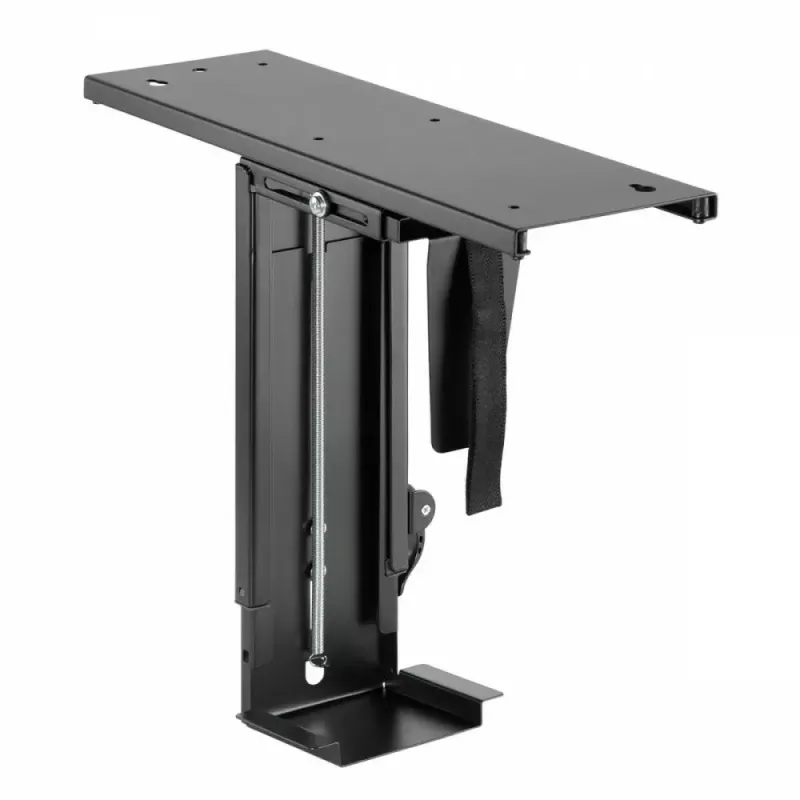Onderdesk computerhouder MACLEAN MC-885, verstelbaar, handmatige hoogteverstelling, voor maximaal 10 kg, zwart