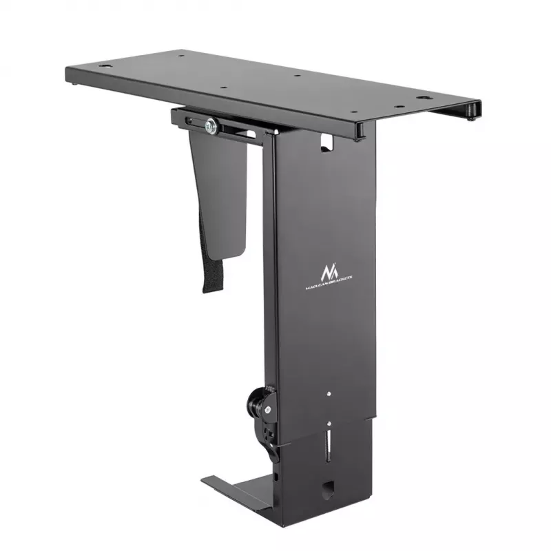 Onderdesk computerhouder MACLEAN MC-885, verstelbaar, handmatige hoogteverstelling, voor maximaal 10 kg, zwart