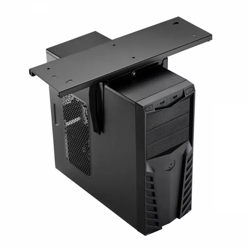 Onderdesk computerhouder MACLEAN MC-885, verstelbaar, handmatige hoogteverstelling, voor maximaal 10 kg, zwart