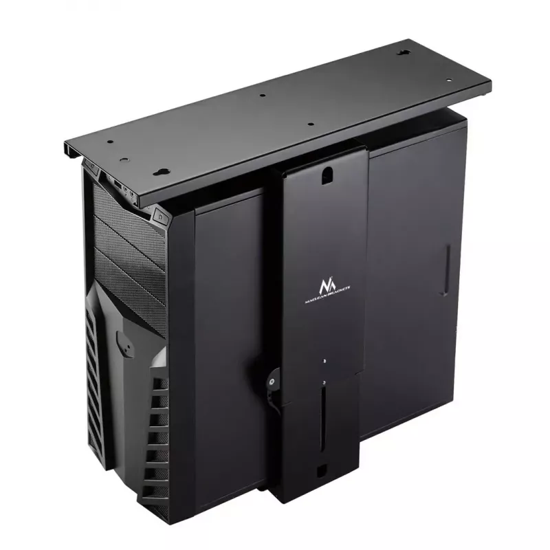 Onderdesk computerhouder MACLEAN MC-885, verstelbaar, handmatige hoogteverstelling, voor maximaal 10 kg, zwart