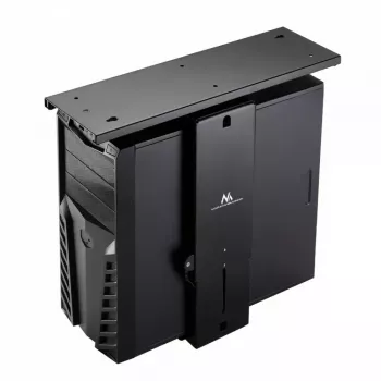 Onderdesk computerhouder MACLEAN MC-885, verstelbaar, handmatige hoogteverstelling, voor maximaal 10 kg, zwart