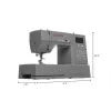 Singer HD6805C Heavy Duty Computergestuurde naaimachine, 586 steken, 9 knoopsgaten, grijs