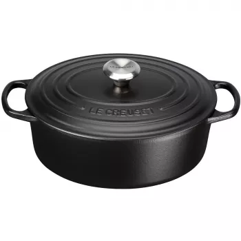 Le Creuset Signature stoofpan ovaal 29 cm zwart