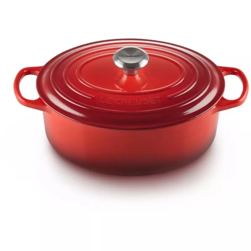 Le Creuset Signature braadpan ovaal 29 cm kersenrood