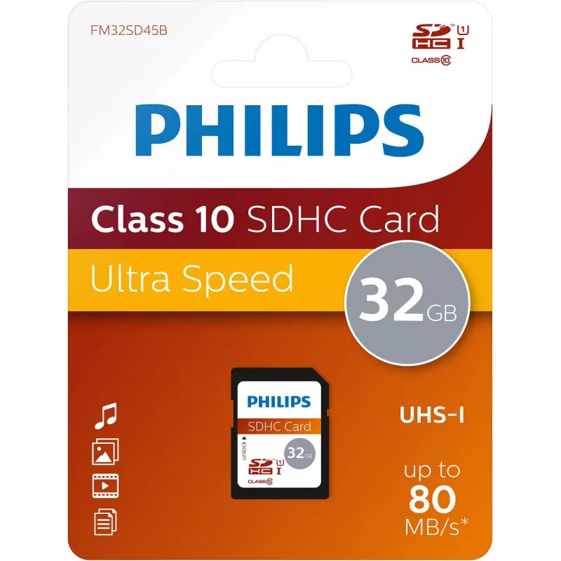 Flashgeheugen Philips 32 GB UHS-I FM32SD45B/10