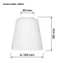 Lampenkap ActiveJet EMILY glas, wit — diameter 12 cm, hals 40 mm, hoogte 120 mm