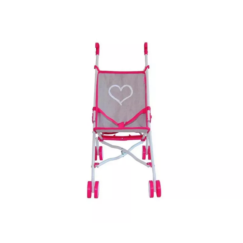 Poppenwagen milly mally Julia Prestige roze — lichte compacte poppenwagen, model 2722