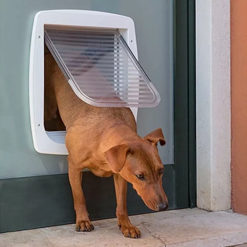 FERPLAST Swing 11 grijs – honden- en kattendeur – 31 x 9,6 x 38,4 cm