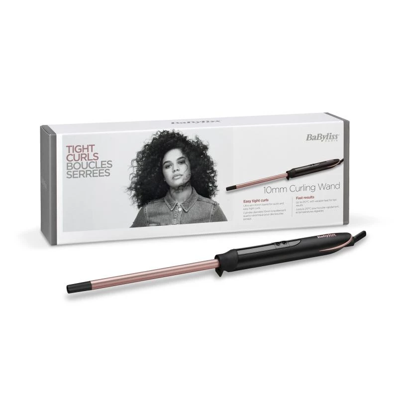 BaByliss C449E Tight Curls krultang warm zwart, koper 2,5 m