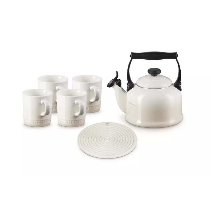 Le Creuset Traditional Fluitketel voor het fornuis, 2,1 l, Meringue (40102027160000)