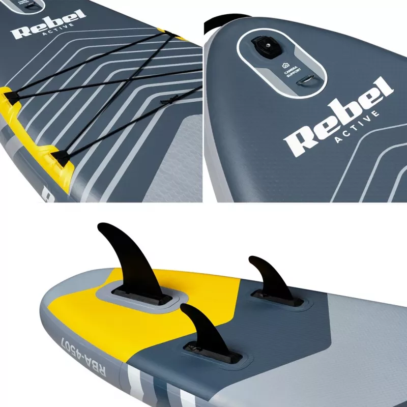 Opblaasbaar SUP-board Rebel ACTIVE 350x81x15 cm set - model RBA-4500, allround-touring-paddleboard
