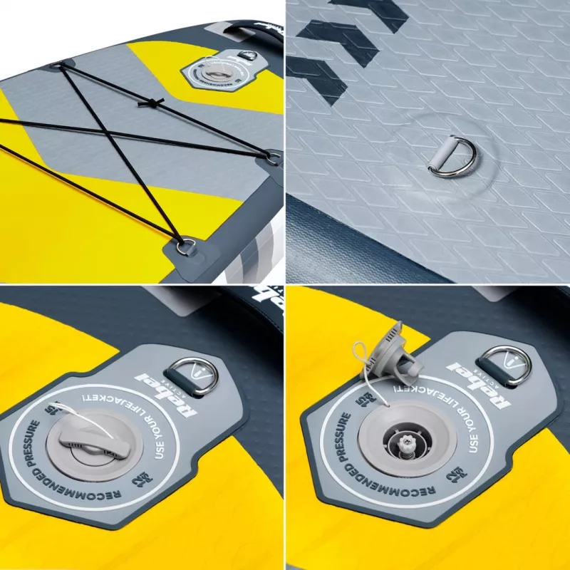 Opblaasbaar SUP-board Rebel ACTIVE 350x81x15 cm set - model RBA-4500, allround-touring-paddleboard