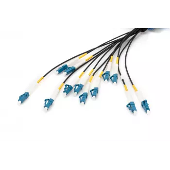 Digitus voorgeassembleerde glasvezel universele breakout-kabel singlemode OS2 12 vezels LC/UPC 100m