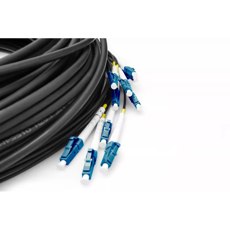 Digitus voorgeassembleerde glasvezel universele breakout-kabel singlemode OS2 12 vezels LC/UPC 100m