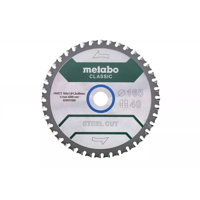 Cirkelzaagblad Metabo 628651000 16,5 cm voor metaal