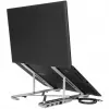 Draagbare standaard met geïntegreerd dock dockingstation + notebook-houder USB-C 3.2 Gen 1 Thunderbolt 3