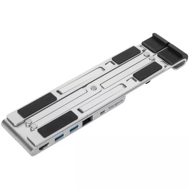Draagbare standaard met geïntegreerd dock dockingstation + notebook-houder USB-C 3.2 Gen 1 Thunderbolt 3