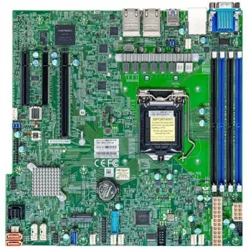 Supermicro - moederbord X12STH-LN4F - micro ATX - LGA1200 socket C256 chipset USB 3.2 Gen 1 4 x Gigabit LAN onboard grafisch